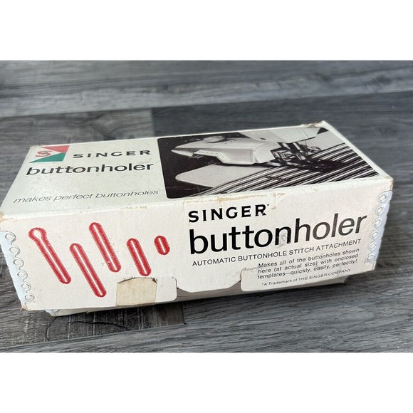 Vintage Singer Buttonholer Model 489500/489510 Complete Original Box + Manual - Picture 3 of 9